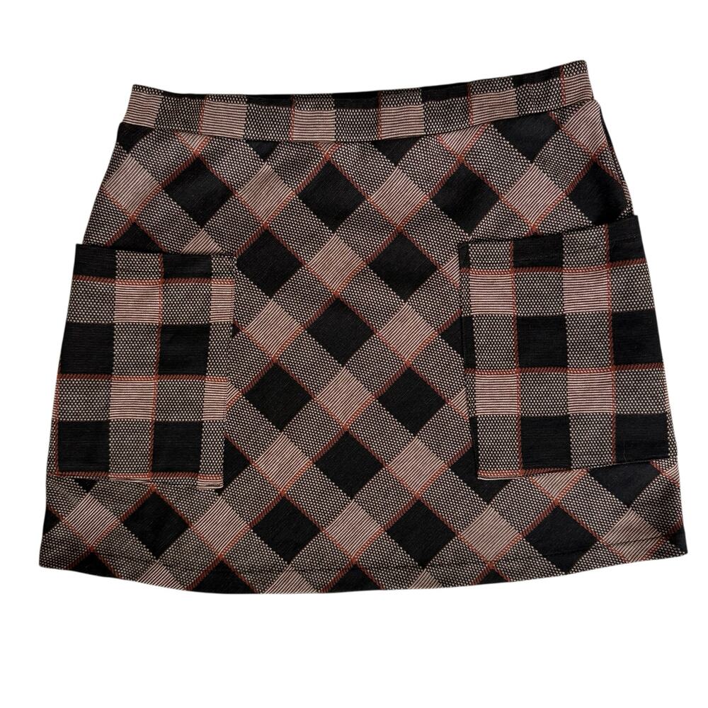 URBAN Romantics Black and Red Plaid Mini Dress